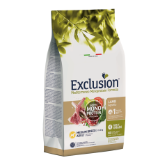 Exclusion Monoprotein Düşük Tahıllı Kuzu Etli Ve Narlı Orta Irk Yetişkin Köpek Maması 12 Kg