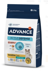 Advance Sensitive Sterilised Somonlu Kısırlaştırılmış Kedi Maması 1,5 kg