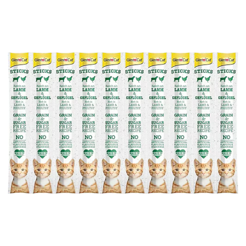 Gimcat Kuzu Etli ve Tavuklu 10x5 gr Sticks Kedi Ödül Maması