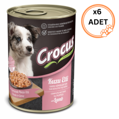 6 ADET Crocus Kuzu Etli 400 gr Yavru Konserve Köpek Maması