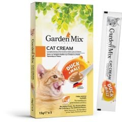 Garden Mix Kedi Kreması Ördek+Malt 15gr*5 Kedi Ödülü