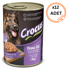 12 ADET Crocus Dana Etli 400 gr Yetişkin Köpek Yaş Mama