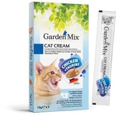 Garden Mix Kedi Kreması Tavuk+Taurin 15gr*5 Kedi Ödülü