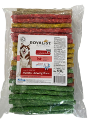 ROYALİST RENKLİ Köpek Ödül Kemiği MUNCHY STICK 5'' (13 CM) 100 adet