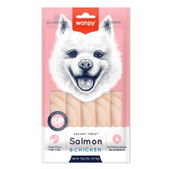 Wanpy Somonlu&Tavuklu Krema Köpek Ödülü 5x14g