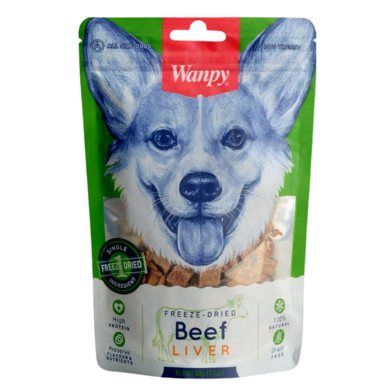 Wanpy Kurutulmuş %100 Dana Ciğeri 40 g Köpek Ödülü