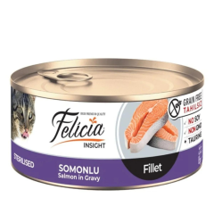 Felicia Tahılsız Konserve Fileto Somonlu Kısır Kedi Yaş Maması 85 gr