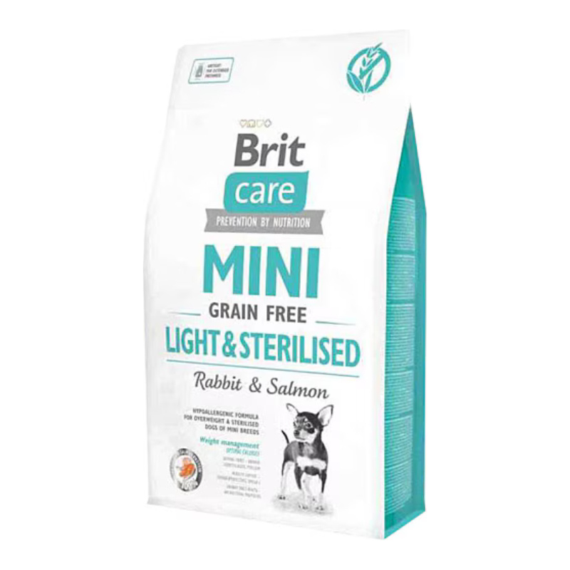 Brit Care Tahılsız Tavşanlı Ve Somonlu Light Kısırlaştırılmış Mini Irk Yetişkin Köpek Maması 2 kg