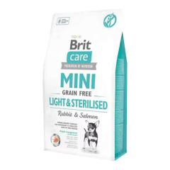 Brit Care Tahılsız Tavşanlı Ve Somonlu Light Kısırlaştırılmış Mini Irk Yetişkin Köpek Maması 2 kg