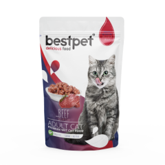Bestpet Sığır Etli Yetişkin Yaş Kedi Maması 85 gr
