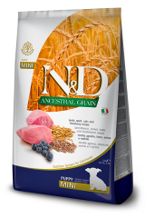ND Ancestral Grain Kuzu Etli ve Yaban Mersinli Küçük Irk Yavru Köpek Maması 2,5 Kg
