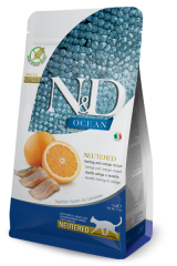 ND Ocean Tahılsız Ringa Balığı ve Portakallı Kısırlaştırılmış Kedi Maması 1,5 Kg