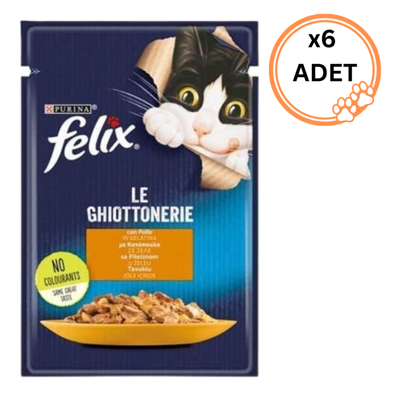 6 ADET Felix Tavuklu Pouch 85 Gr x6