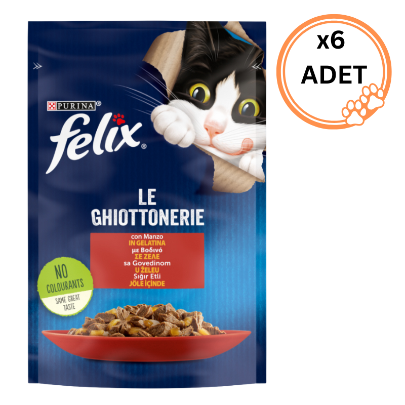 6 ADET Felix Sığır Etli Pouch 85 gr x6