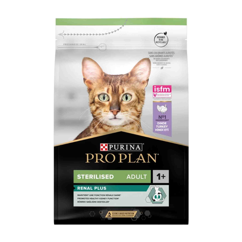Pro Plan Hindi Etli Kısırlaştırılmış Kedi Maması 3 kg renal plus
