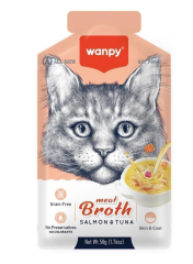 Wanpy Kediler için Somon & Ton Balığı Eti Çorbası 50 gr