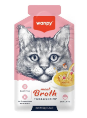 Wanpy Kediler için Karidesli Ton Balığı Eti Çorbası 50 gr