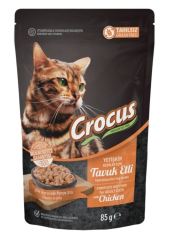 Crocus Tahılsız Yetişkin Kedi Tavuklu Pouch Jöleli Yaş Mama 85 G