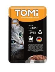 Tomi Super Premium Kedi Kaz & Ciğer Pouch Mama 100gr