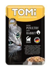 Tomi Super Premium Kedi Kümes Hayvanı & Tavşan Pouch Mama 100gr