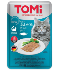 Tomi Super Premium Kedi Somon Ve Yumurta Tahılsız Pouch Mama 100gr (pate)