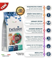Exclusion Monoprotein Ton Balıklı ve Narlı Düşük Tahıllı Kısırlaştırılmış Kedi Maması 1,5 kg