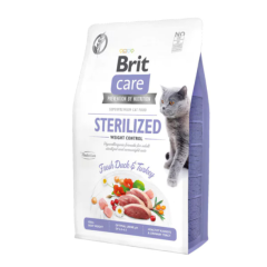 Brit Care Hypo-Allergenic Kilo Kontrolü için Ördekli Tahılsız Kısırlaştırılmış Kedi Maması 2 kg
