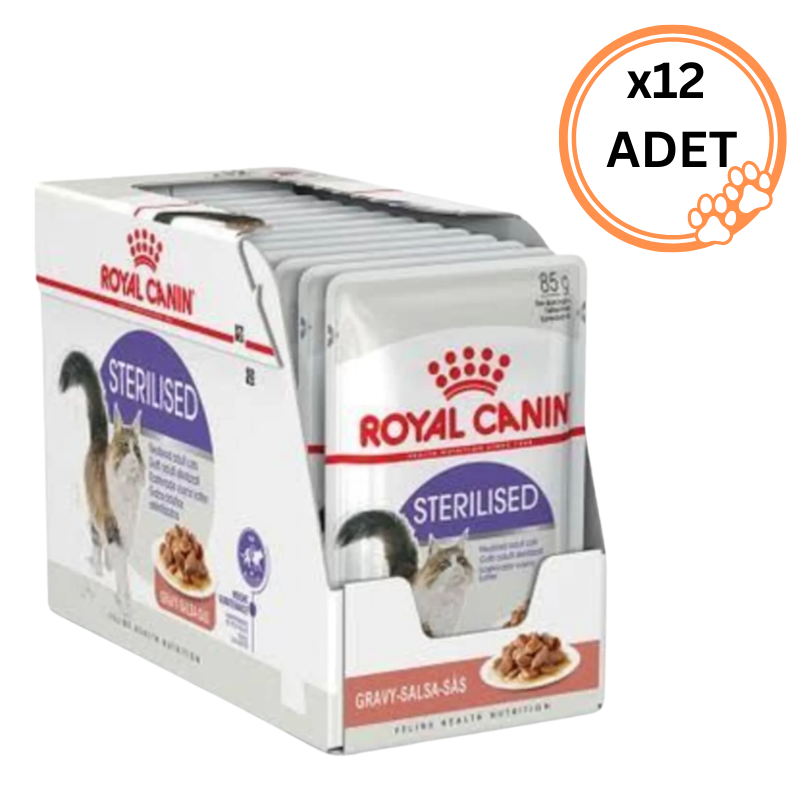 12 Adet Royal Canin Sterilised Gravy Kedi Yaş Maması 85 Grx12