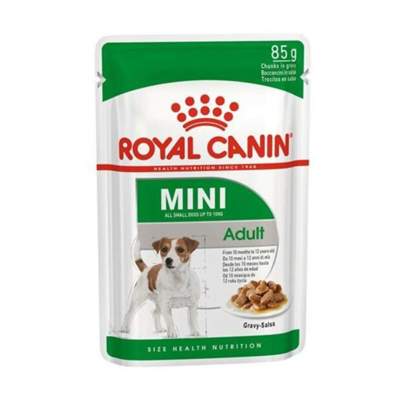 12 Adet Royal Canin Mini Adult Soslu Köpek Yaş Maması 85 Grx12