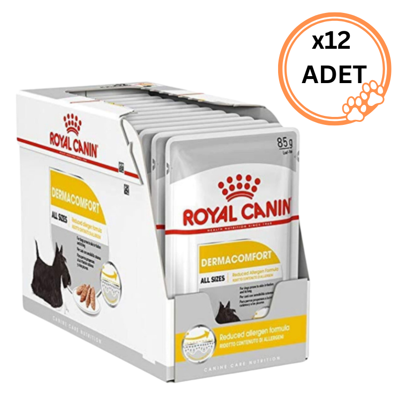 12 Adet Royal Canin Dermacomfort Loaf Köpek Yaş Maması 85 Grx12