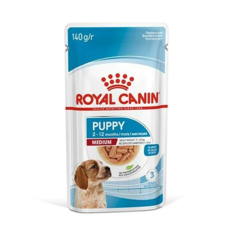 10 Adet Royal Canin Medium Puppy Yavru Köpek Yaş Maması 140 Grx10