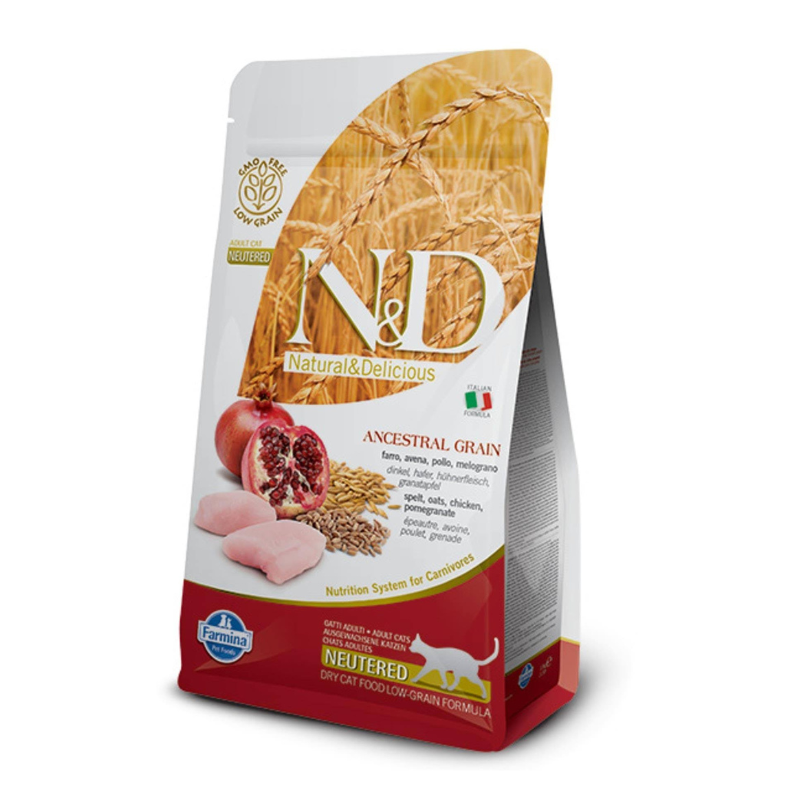 ND Ancestral Grain Tavuk ve Narlı Kısırlaştırılmış Kedi Maması 5 Kg