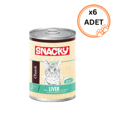 6 ADET Snacky Chunk Ciğerli Yetişkin Kedi 400 gr x6