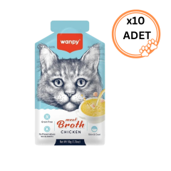 10 ADET  Wanpy Kediler için Tavuk Eti Çorbası 50 gr x10