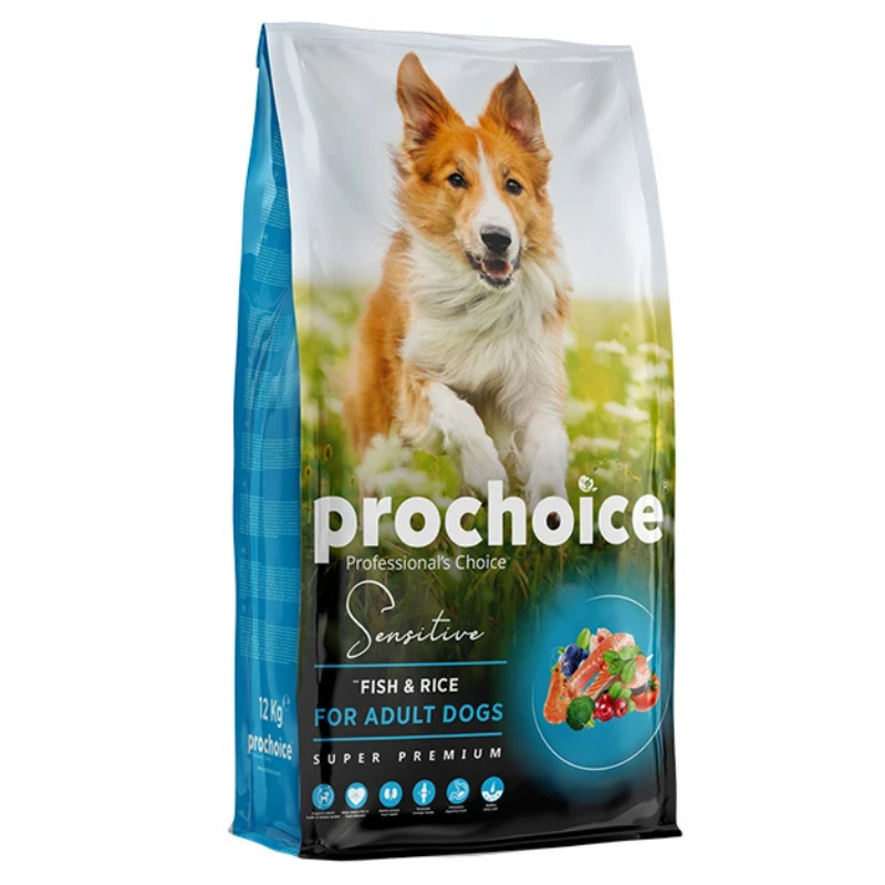 Prochoice Sensitive Balık Etli ve Pirinçli Yetişkin Köpek Maması 12 Kg