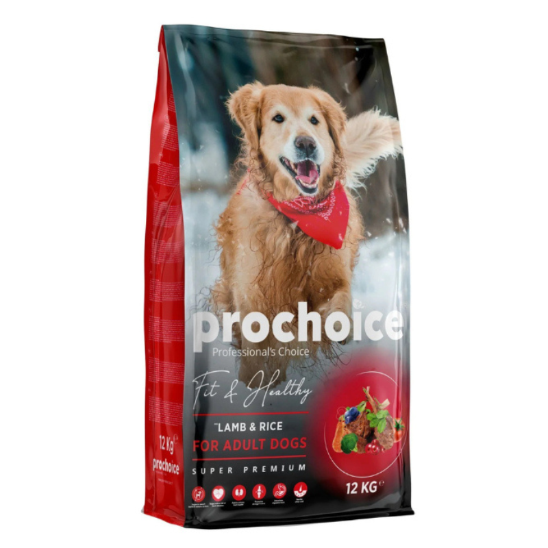 Prochoice Fit & Healthy Kuzu Etli ve Pirinçli Yetişkin Köpek Maması 12 Kg