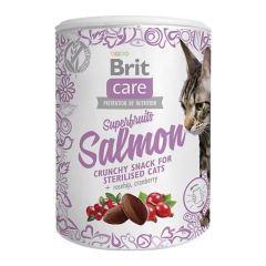 Brit Care Snack Superfruits 100 gr Somonlu Kısırlaştırılmış Kedi Ödül Maması