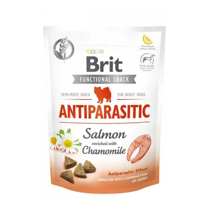 Brit Care Functional Snack Antiparasitic Somonlu ve Papatyalı Köpek Ödülü 150 gr