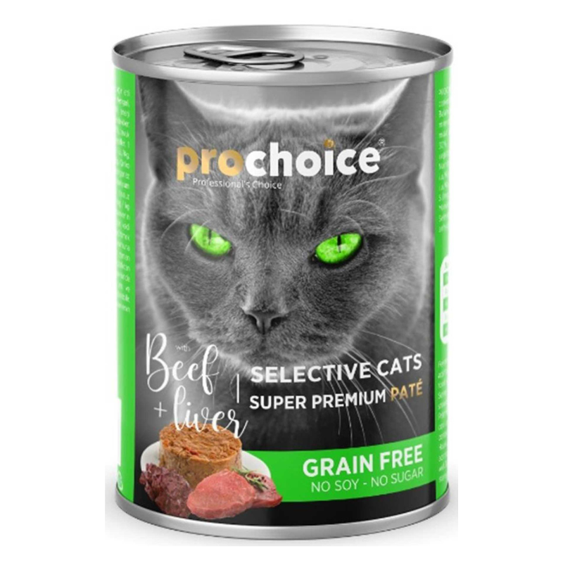 Prochoice Selective Cat Sığır Etli ve Ciğerli 400 gr Yetişkin Konserve Kedi Maması