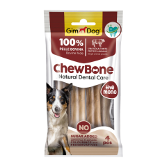 GimDog Chew Bones Press Köpek Çiğneme Kemiği 3,5’’ 80 gr 4 lü Naturel