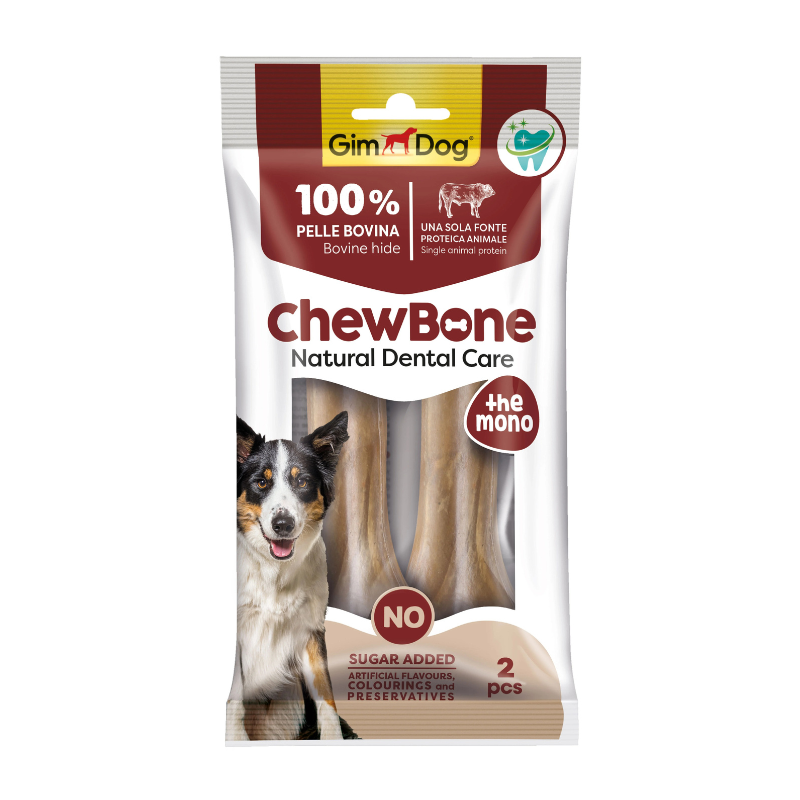 GimDog Chew Bones Press Köpek Çiğneme Kemiği 5,5’’ 120 gr 2 li Naturel